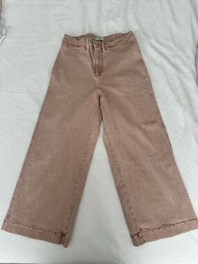Oat New York Pink-Tan High-Rise Jeans